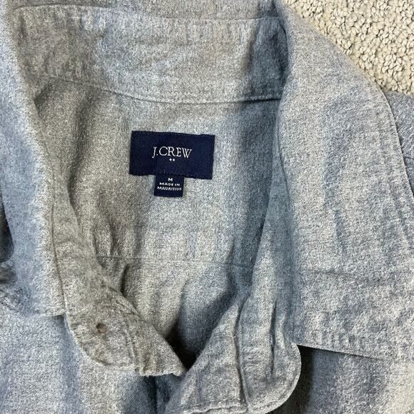 J. Crew Mens Button Down Shirt Long Sleeve Elbow Patch Casual Gray - Picture 5 of 6